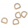 Infinity Hearts D-Ring Messing Lys Guld 10x10mm - 5 stk
