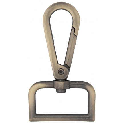 Infinity Hearts Karabinhage med D-ring Messing Antik bronze 60mm - 3 s