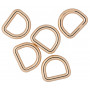 Infinity Hearts D-Ring Messing Lys Guld 16x16mm - 5 stk