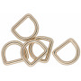 Infinity Hearts D-Ring Messing Lys Guld 25x25mm - 5 stk