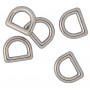 Infinity Hearts D-Ring Messing Sølv 12x12mm - 5 stk