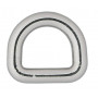 Infinity Hearts D-Ring Messing Sølv 10x10mm - 5 stk