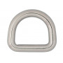 Infinity Hearts D-Ring Messing Sølv 16x16mm - 5 stk