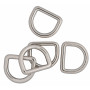Infinity Hearts D-Ring Messing Sølv 25x25mm - 5 stk