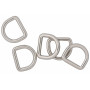 Infinity Hearts D-Ring Messing Sølv 19x19mm - 5 stk