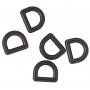 Infinity Hearts D-Ring Messing Gunmetal 12x12mm - 5 stk
