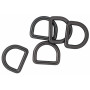Infinity Hearts D-Ring Messing Gunmetal 25x25mm - 5 stk