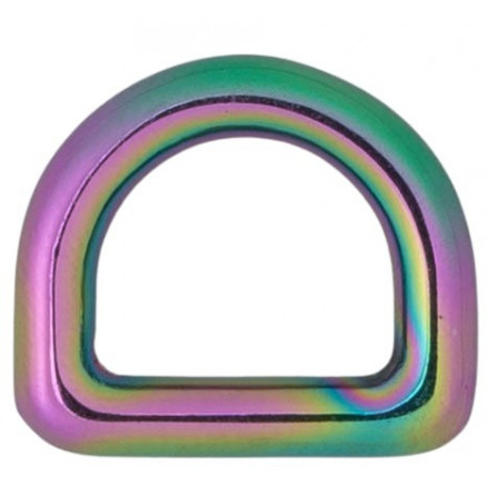 Infinity Hearts D-Ring Jern Mix farvet 10x10mm - 5 stk thumbnail