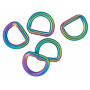 Infinity Hearts D-Ring Jern Mix farvet 20x20mm - 5 stk