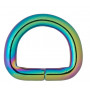 Infinity Hearts D-Ring Jern Mix farvet 20x20mm - 5 stk