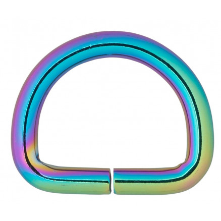 Infinity Hearts D-Ring Jern Mix farvet 25x25mm - 5 stk thumbnail