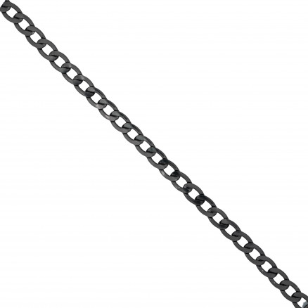 Infinity Hearts Kæde i Metermål Aluminium Gunmetal 12x8mm - 50cm thumbnail