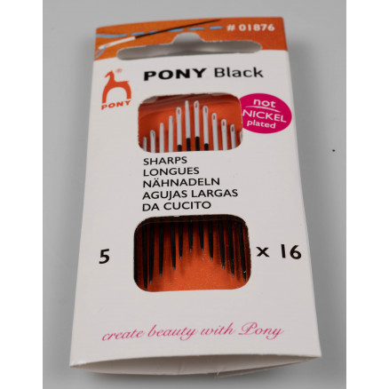 Pony Black Synåle Str. 5 - 16 stk thumbnail