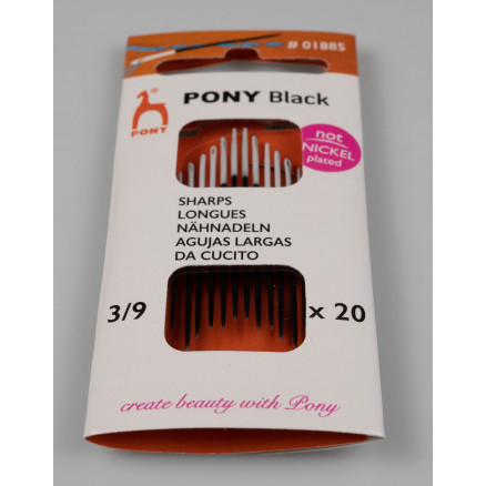Pony Black Synåle Str. 3/9 - 20 stk thumbnail