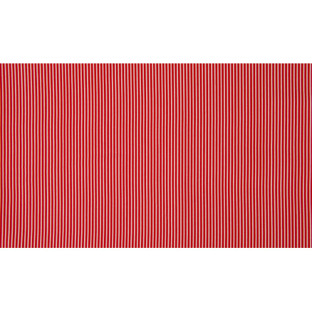 Minimals Bomuldspoplin Stof Print 315 Stripe Red 145cm - 50cm