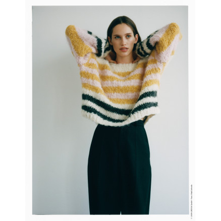 #1 - Lala Berlin Furry Sweater af Lana Grossa - Sweater Strikkeopskrift Str - Str. 36/38
