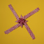 Vivi Gade Stjernestrimler Blomster Rød/Hvid 44-78cm 15-25mm Diameter 6,5-11,5cm - 60 stk