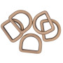 Infinity Hearts D-Ring Messing Antik bronze 25x25mm - 5 stk