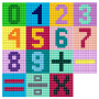 Tal -og bogstaver i Pixelhobby af Rito Krea - Perlemønster Bogstaver - 48 stk.