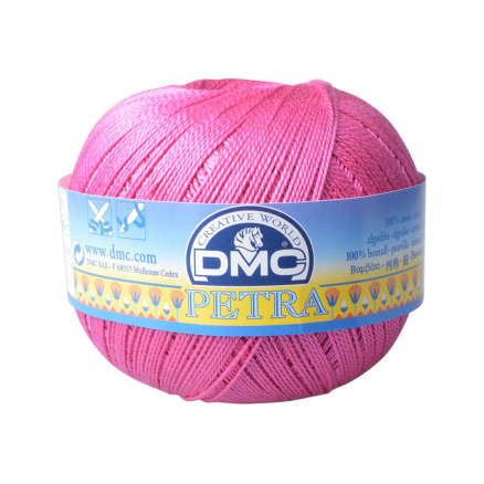 DMC Petra nr. 5 Hæklegarn Unicolor 53607 Pink