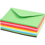 Kuverter, ass. farver, kuvert str. 11,5x16 cm, 80 g, 10 stk./ 10 pk.