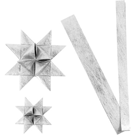 Stjernestrimler, sølv, L: 44+78 cm, diam. 6,5+11,5 cm, B: 15+25 mm, 32