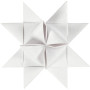 Stjernestrimler, hvid, L: 44+78 cm, diam. 6,5+11,5 cm, B: 15+25 mm, 32 strimler/ 1 pk.