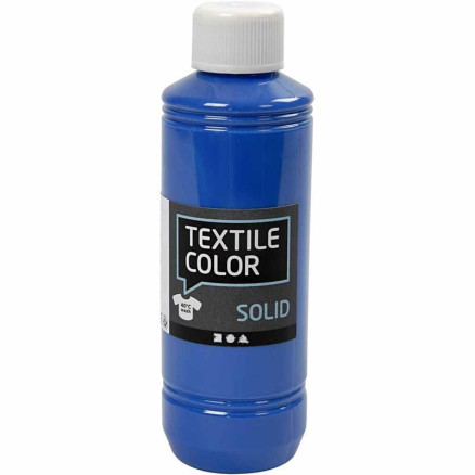 Textile Solid, brilliant blå, dækkende, 250ml thumbnail