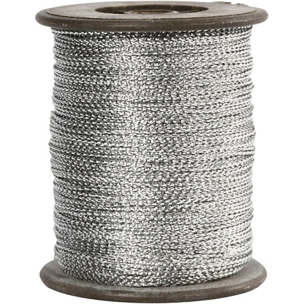 Tråd, tykkelse 0,5 mm, sølv, 100m thumbnail