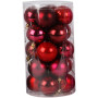 Julekugler, rød harmoni, diam. 6 cm, 20 stk./ 1 pk.
