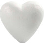 Hjerte, hvid, H: 8 cm, 50 stk./ 1 pk.