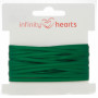 Infinity Hearts Satinbånd Dobbeltsidet 3mm 587 Mørk Grøn - 5m