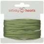Infinity Hearts Satinbånd Dobbeltsidet 3mm 563 Støvet Grøn - 5m