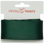Infinity Hearts Satinbånd Dobbeltsidet 38mm 593 Armygrøn - 5m