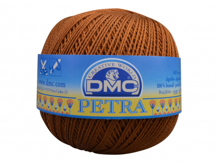 DMC Petra nr. 8 Hæklegarn Unicolor 5434 Gyldenbrun