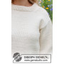 Prairie Rose Sweater by DROPS Design - Bluse Strikkeopskrift str. S - XXXL