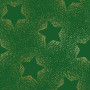 Poplin m/stjerner folietryk guld 145cm 025 Grøn - 50cm