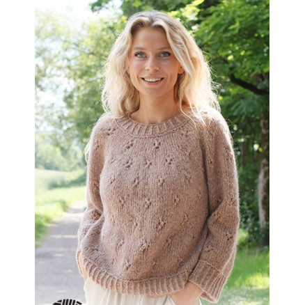 Sommarfin Sweater by DROPS Design - Bluse Strikkeopskrift str. S - XXX thumbnail