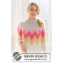 Pink Lemonade Sweater by DROPS Design - Bluse Strikkeopskrift str. S - XXXL
