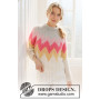 Pink Lemonade Sweater by DROPS Design - Bluse Strikkeopskrift str. S - XXXL
