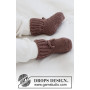 Chocolate Toes by DROPS Design - Baby Sokker Strikkeopskrift str. 0/1 mdr - 3/4 år