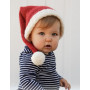 Sleepy Santa Hat by DROPS Design - Baby Nissehue Strikkeopskrift str. 0/1 mdr -2 år