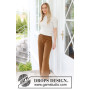 Comfy Caramel Trousers by DROPS Design - Bukser Strikkeopskrift str. S - XXXL