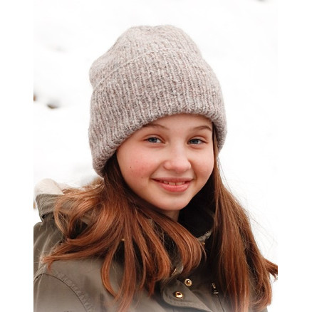 Winter Smiles Hat by DROPS Design - Hue Strikkeopskrift str. 2 - 12 år - 2 år