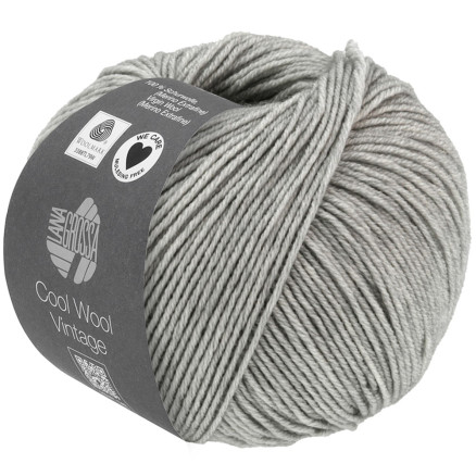Lana Grossa Cool Wool Vintage Garn 7369 Lysegrå