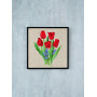 Permin Broderikit Røde tulipaner R5796 30x30cm