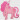 Strygemærke Pink Enhjørning 6,5 x 7 cm