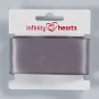 Infinity Hearts Satinbånd Dobbeltsidet 38mm 12 Sølv - 5m
