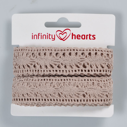 7: Infinity Hearts Blondebånd Polyester 25mm 3 Sand - 5m
