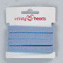 Infinity Hearts Sildebens Bånd Bomuld 10mm 22 Jeansblå - 5m
